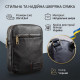 Чоловіча шкіряна сумка через плече для документів та міста SHVIGEL Чорна