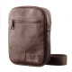 Чоловіча шкіряна сумка через плече для документів та міста SHVIGEL Коричнева