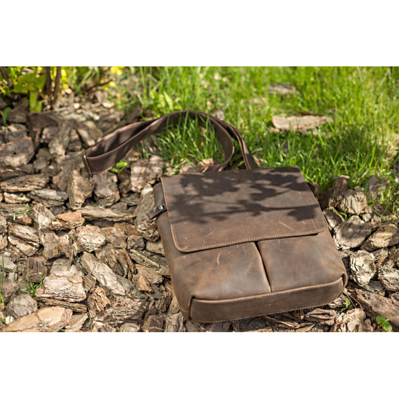 Сумка SHVIGEL из винтажной кожи Коричневая