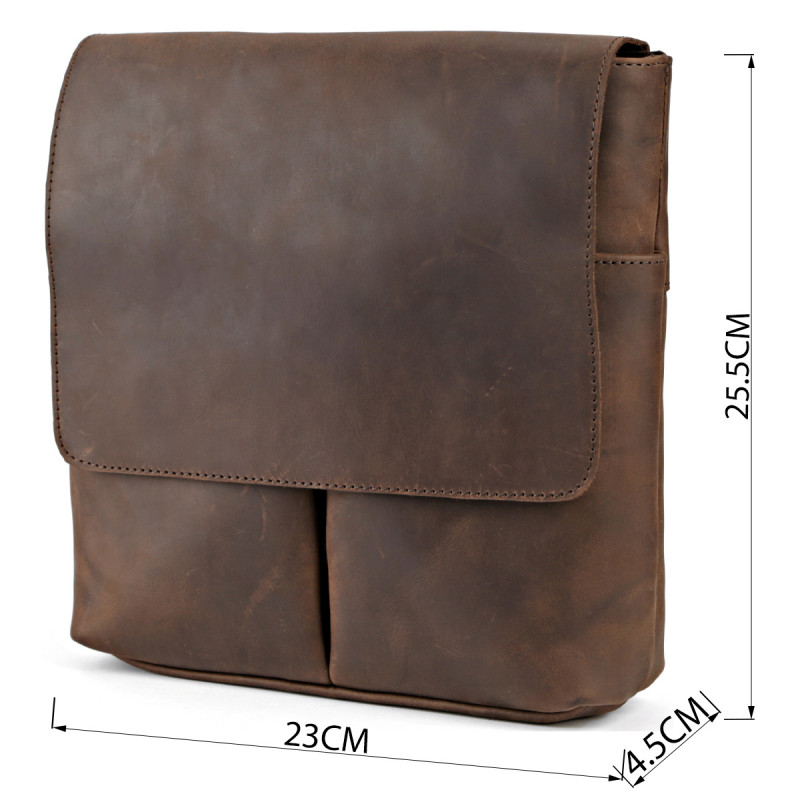 Сумка SHVIGEL из винтажной кожи Коричневая