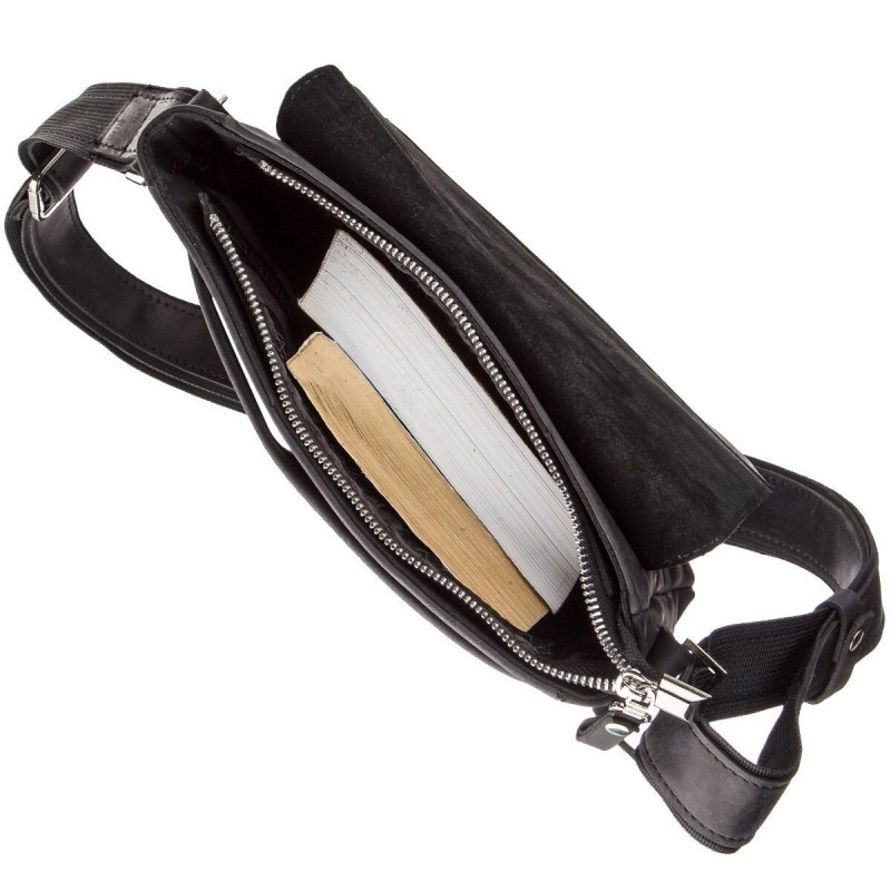 Сумка мужская SHVIGEL кожаная Черная