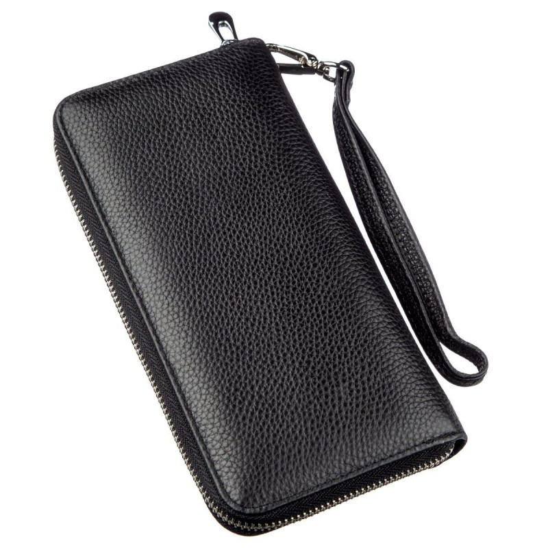 Изящный женский кошелек-клатч ST Leather Черный
