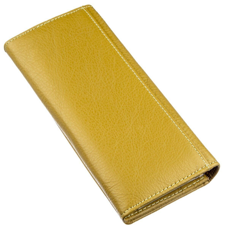 Классический кошелек для женщин на магните ST Leather Горчичный