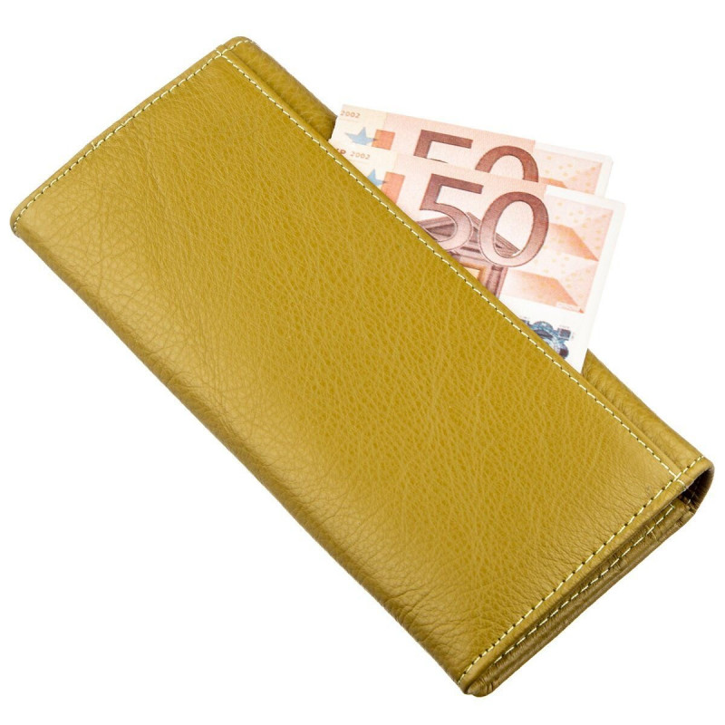 Классический кошелек для женщин на магните ST Leather Горчичный