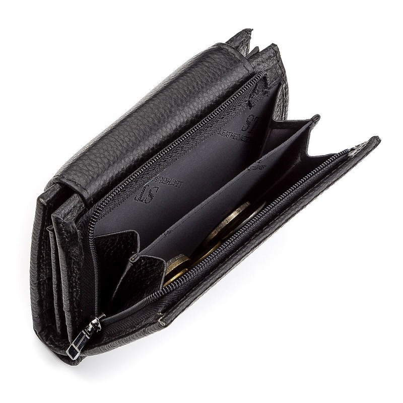 Гаманець жіночий ST Leather (ST) компактний Чорний