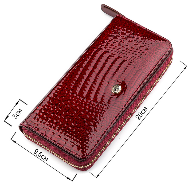 Кошелек женский ST Leather (SA) на молнии Бордовый