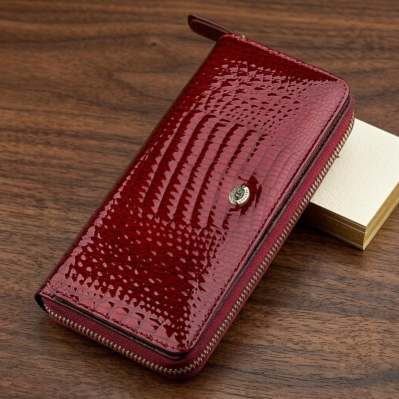 Гаманець жіночий ST Leather (SA) на блискавці Бордовий