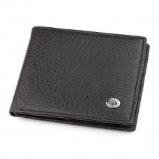 Мужской кошелек ST Leather (ST) кожаный Черный