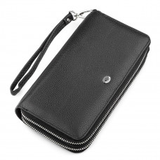 Мужской кошелек ST Leather (ST) натуральная кожа Черный