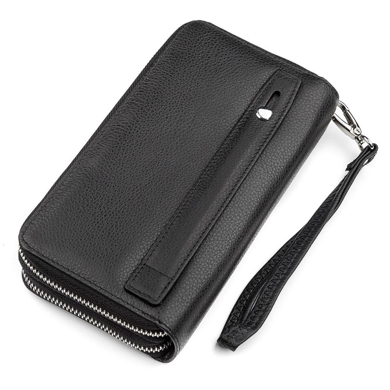 Мужской кошелек ST Leather (ST) натуральная кожа Черный