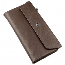 Практичный женский кошелек-клатч ST Leather Коричневый