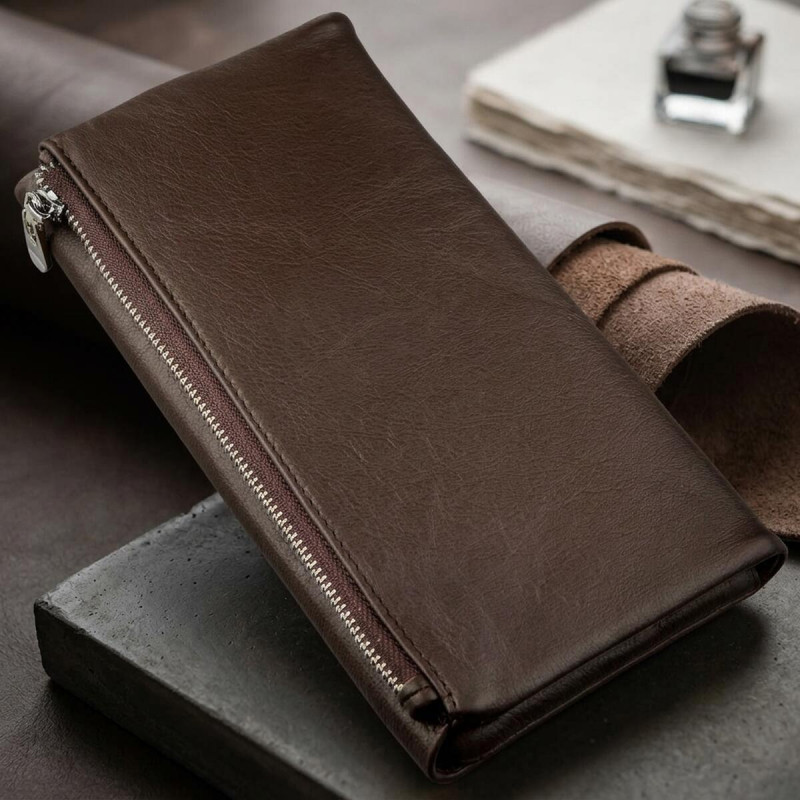 Практичний жіночий гаманець-клатч ST Leather Коричневий