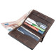 Стильне портмоне унісекс з накладної монетницьою GRANDE PELLE Коричнева