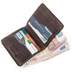 Стильне портмоне унісекс з накладної монетницьою GRANDE PELLE Коричнева