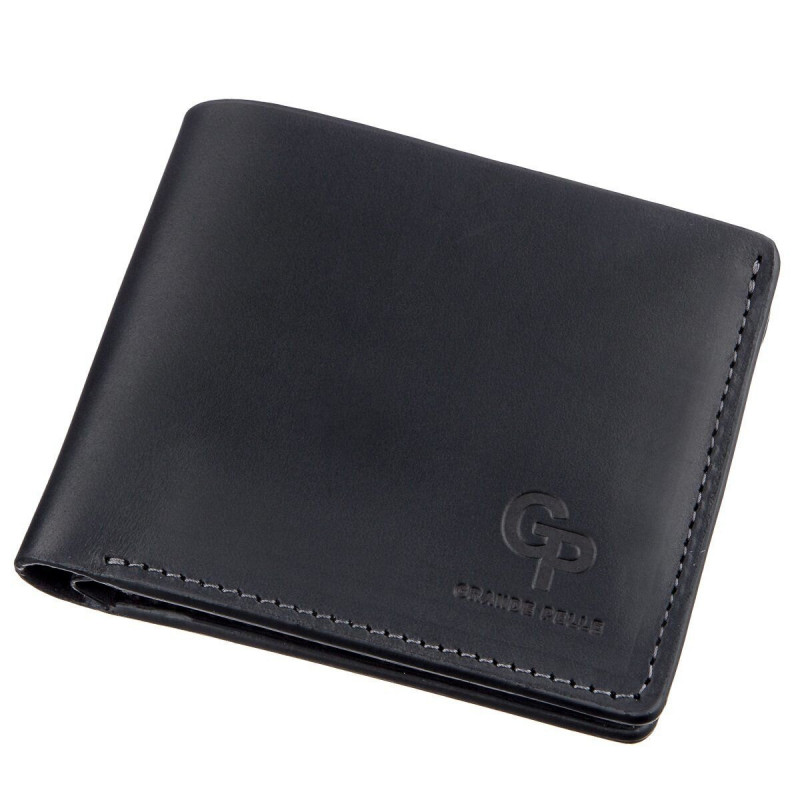 Функциональное портмоне унисекс на магните GRANDE PELLE Черное