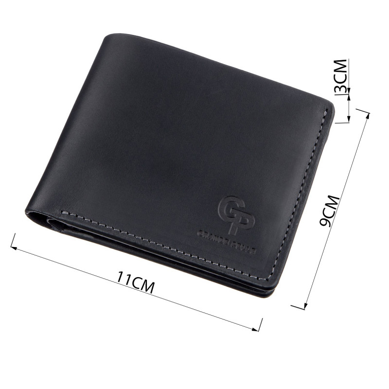 Функциональное портмоне унисекс на магните GRANDE PELLE Черное