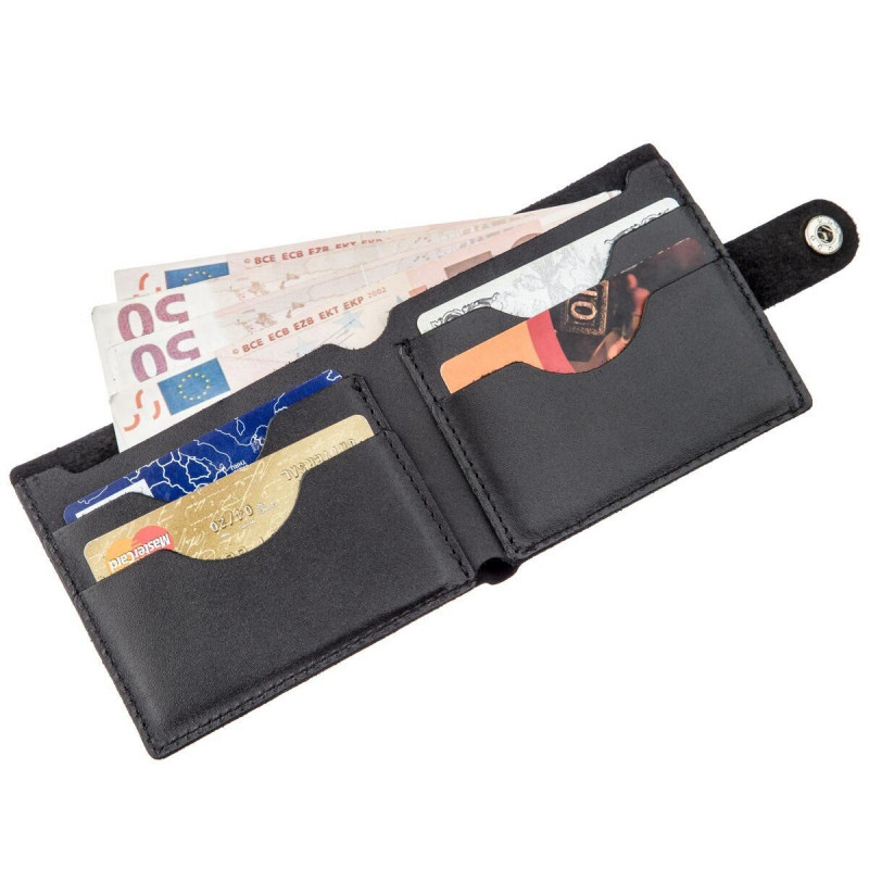 Портмоне горизонтальное мужское SHVIGEL Черное