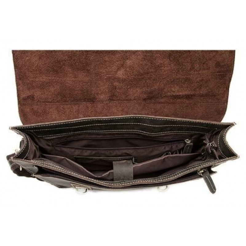 Портфель мужской из кожи на плечо Vintage Черный