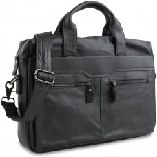 Сумка мужская Vintage для ноутбука и документов Черная