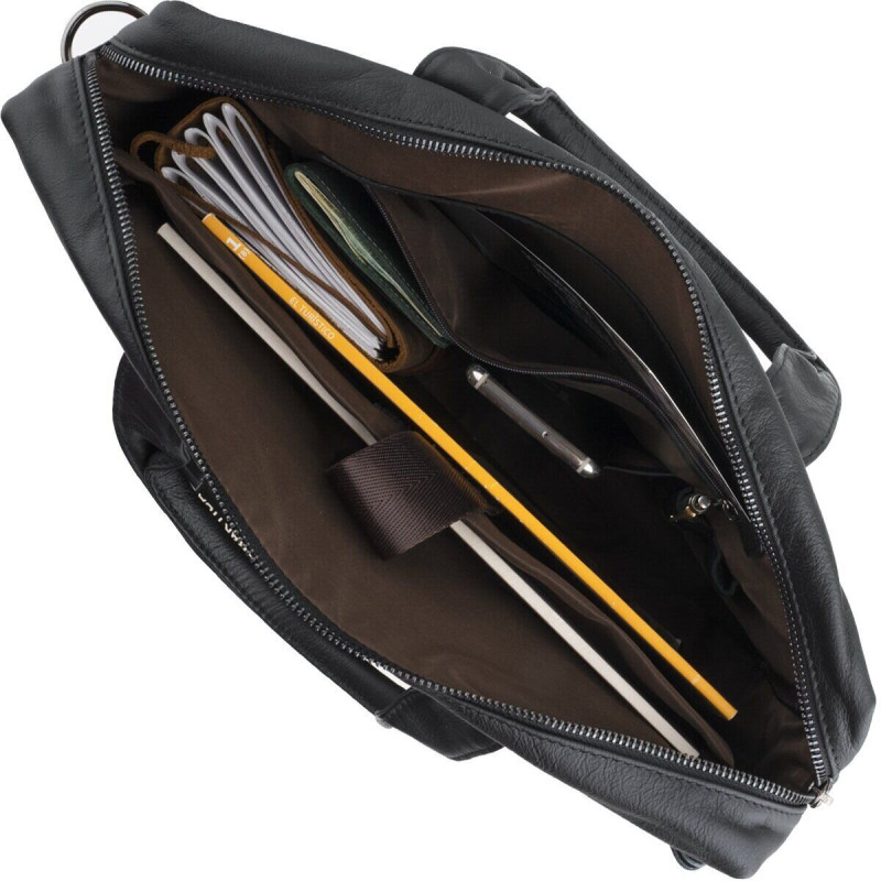 Сумка мужская Vintage для ноутбука и документов Черная