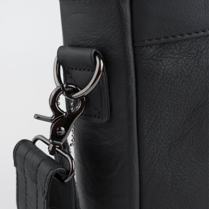 Сумка мужская Vintage для ноутбука и документов Черная