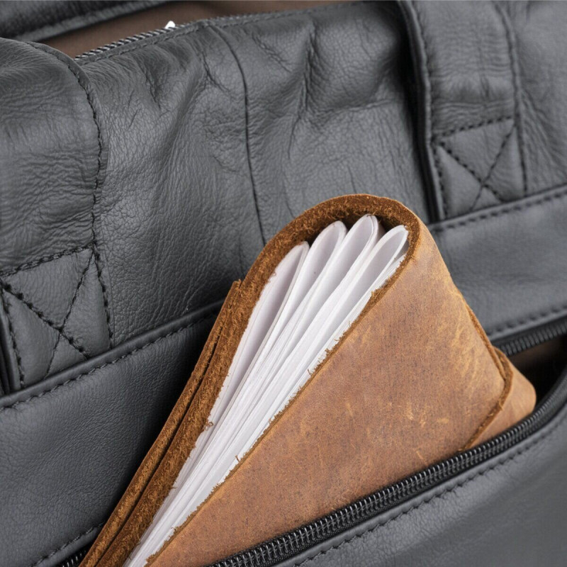 Сумка мужская Vintage для ноутбука и документов Черная