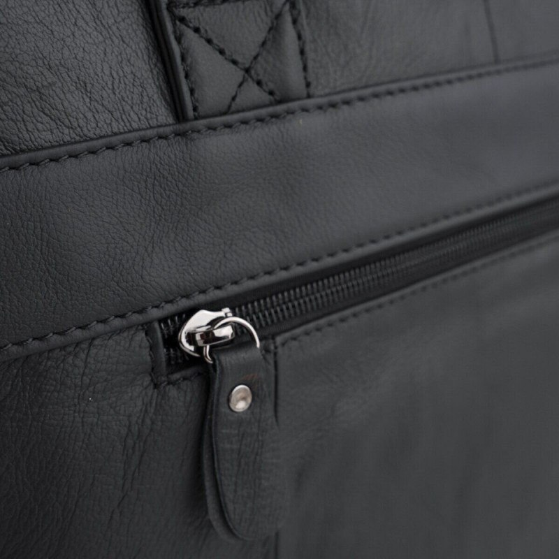 Сумка мужская Vintage для ноутбука и документов Черная