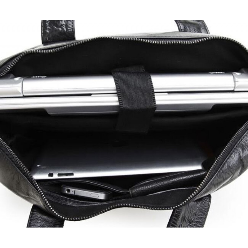 Сумка мужская Vintage для ноутбука и документов Черная