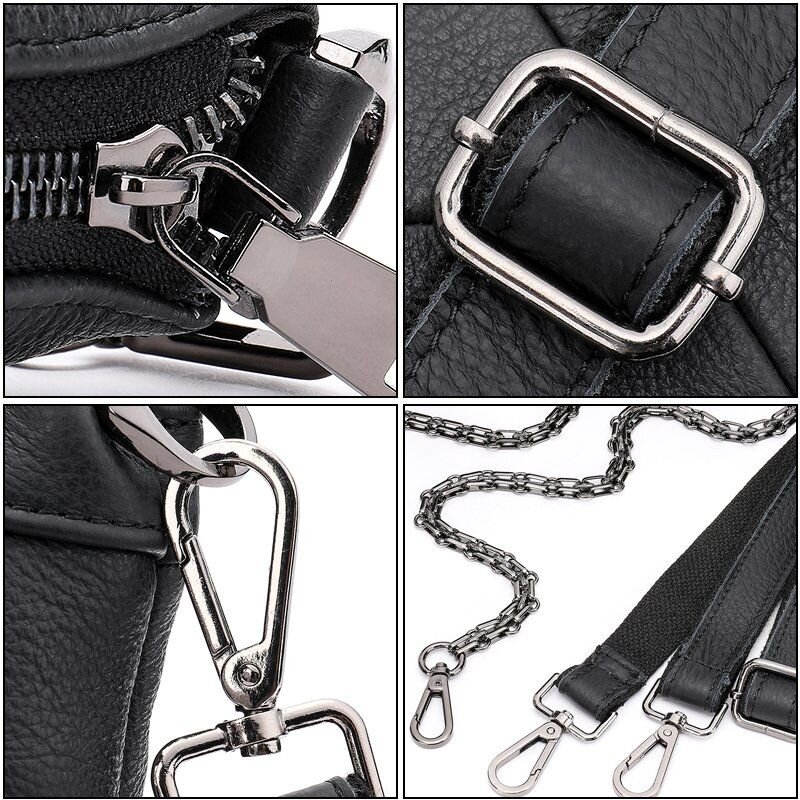 Сумка женская кожаная на одно отделение Vintage Черная