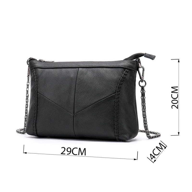 Сумка женская кожаная на одно отделение Vintage Черная