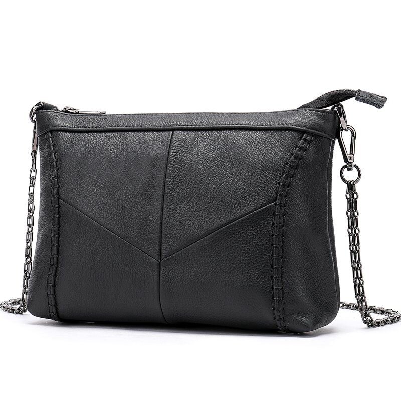 Сумка женская кожаная на одно отделение Vintage Черная