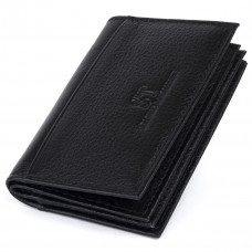 Визитница-книжка ST Leather Черная