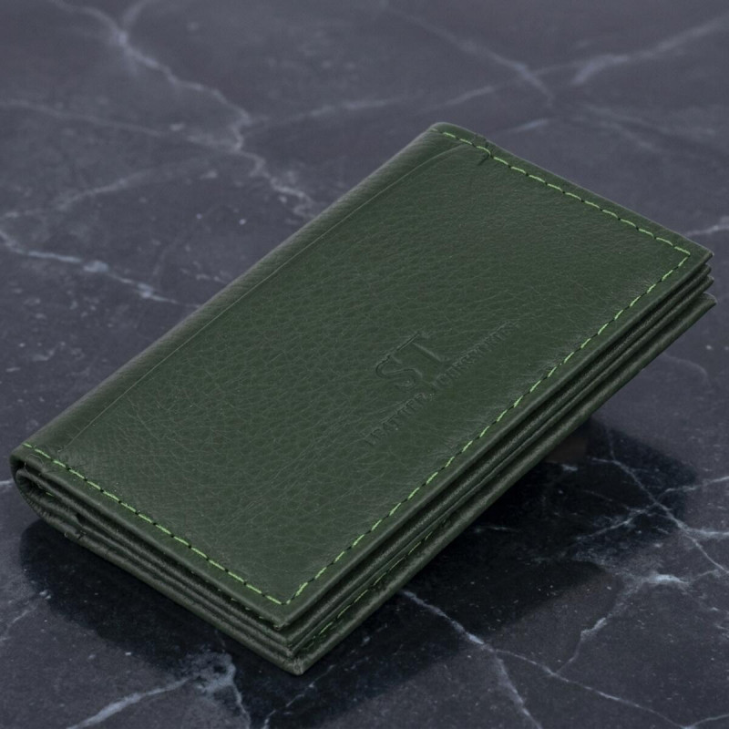 Візитниця-книжка ST Leather Зелена
