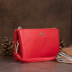 Вместительный клатч из двух частей женский ST Leather Красный
