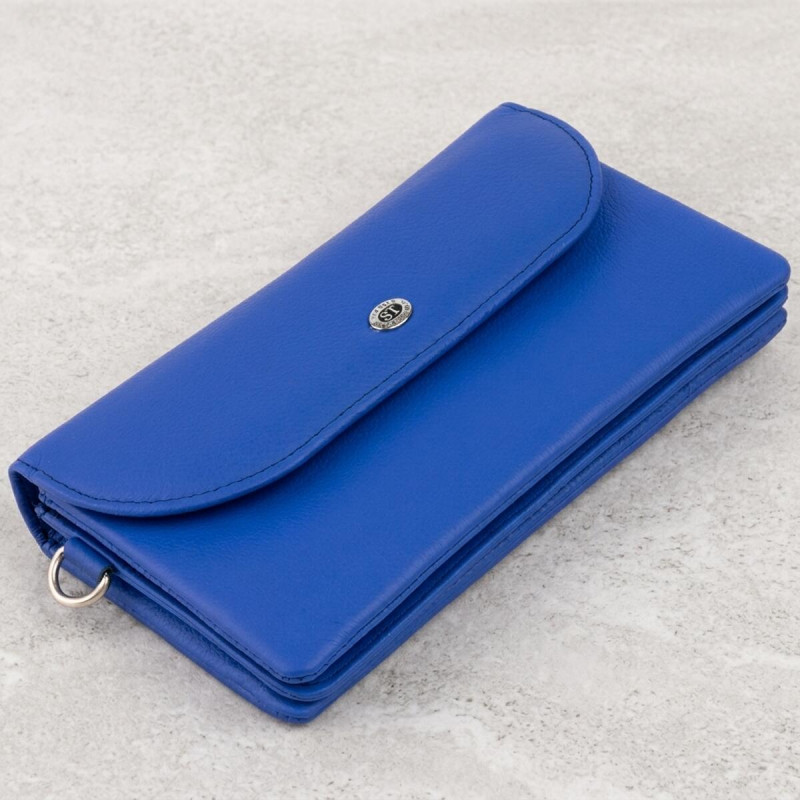 Клатч зі шкіри жіночий ST Leather Синій