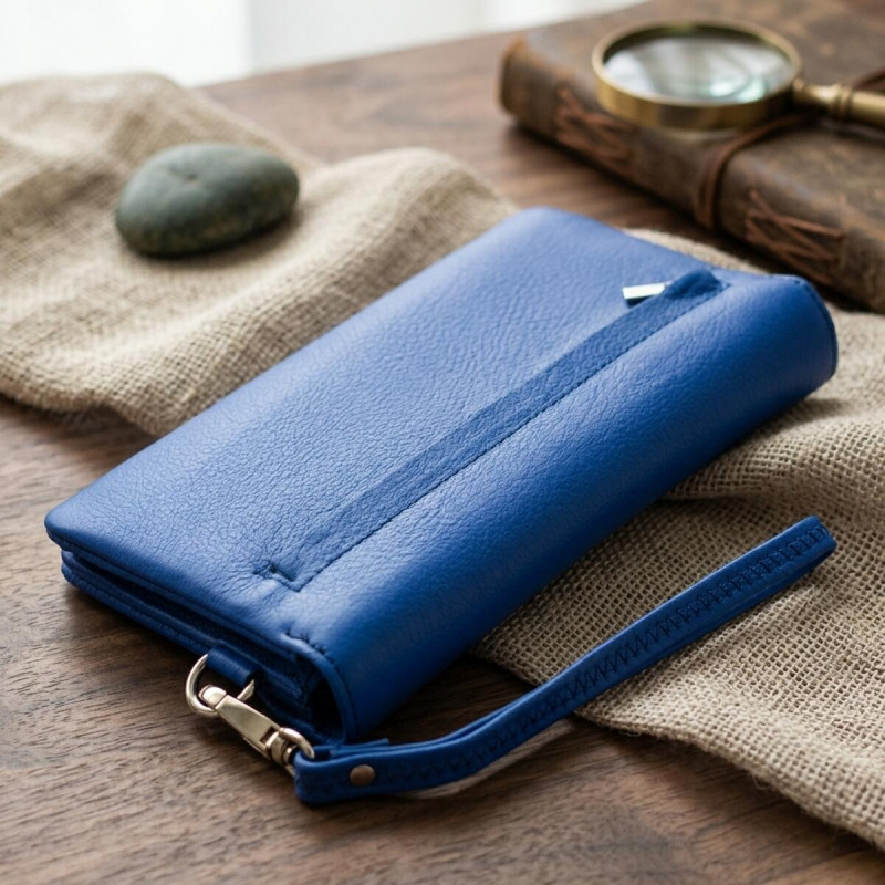 Клатч зі шкіри жіночий ST Leather Синій