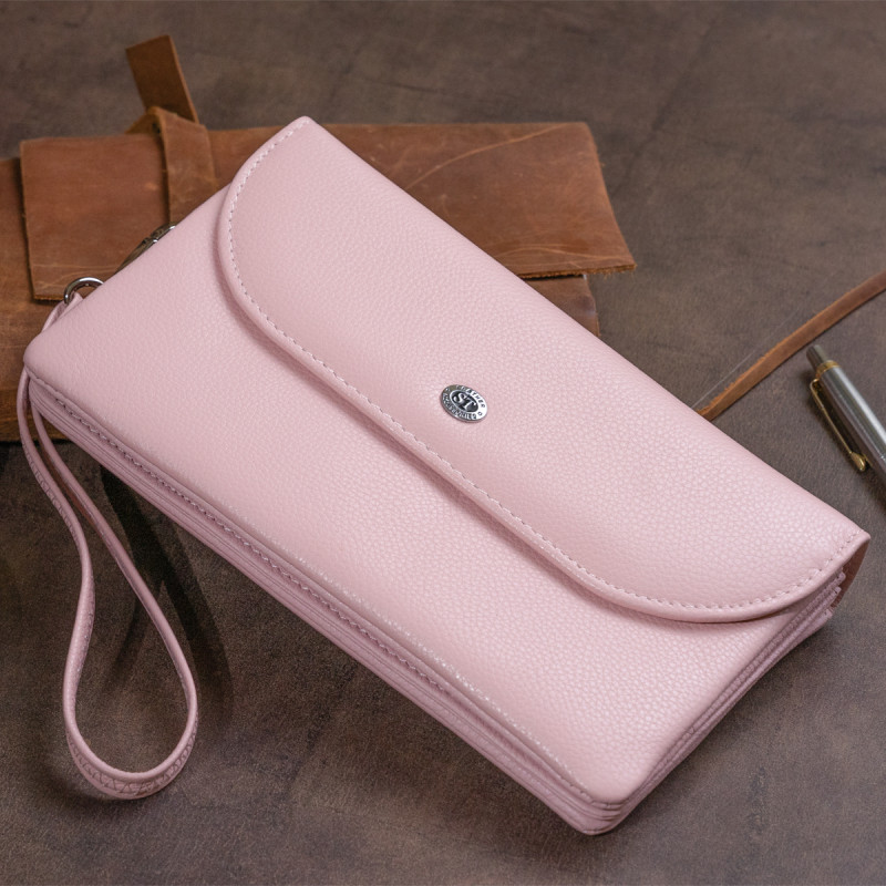 Клатч из кожи женский ST Leather Розовый