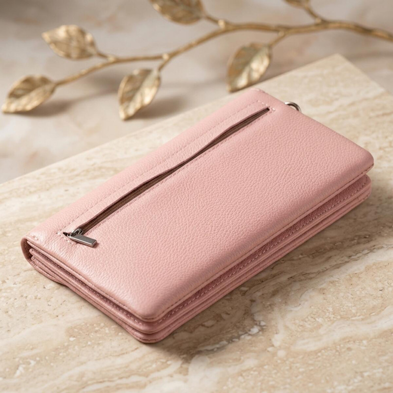 Клатч зі шкіри жіночий ST Leather Рожевий