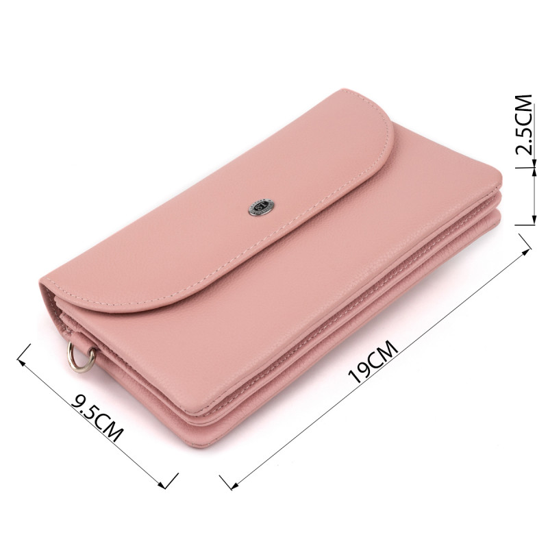 Клатч из кожи женский ST Leather Розовый