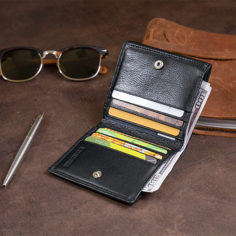 Компактный кошелек женский ST Leather Черный