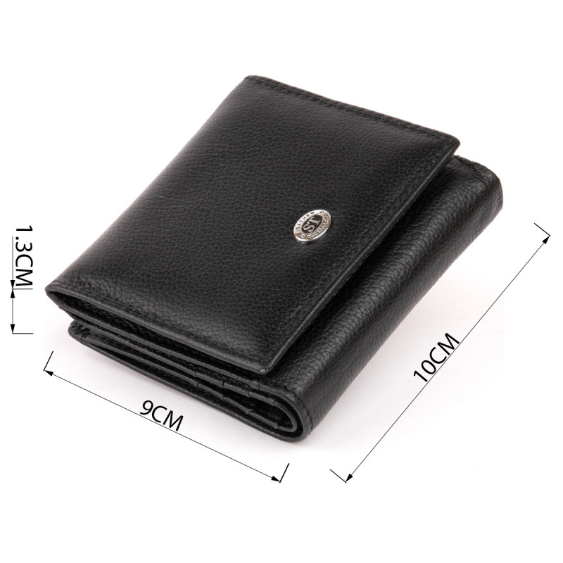 Компактный кошелек женский ST Leather Черный