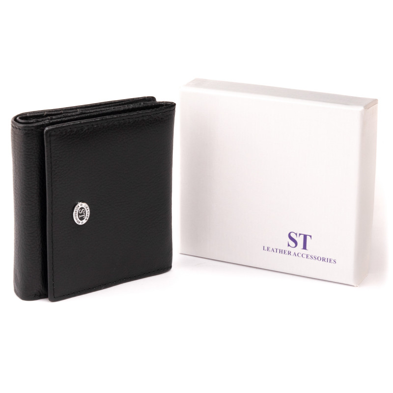 Компактный кошелек женский ST Leather Черный