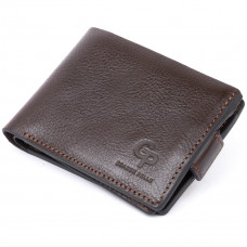 Портмоне горизонтальне Amico на магніті на два відділення GRANDE PELLE Коричневе