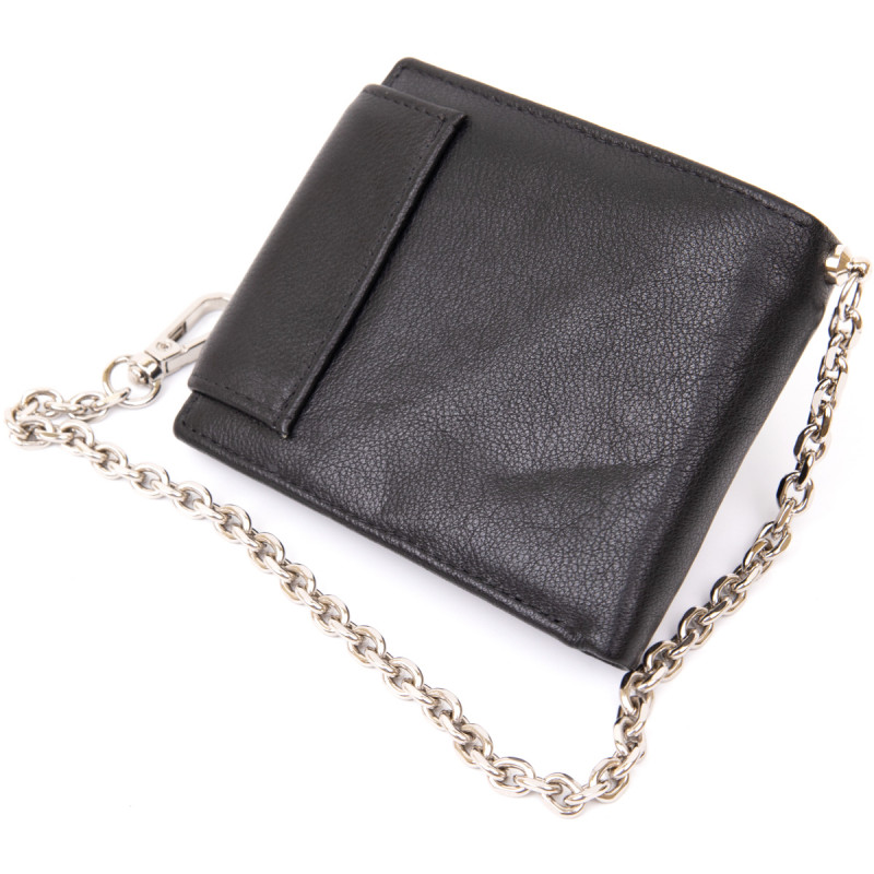 Портмоне унісекс з ланцюжком Vintage Чорне