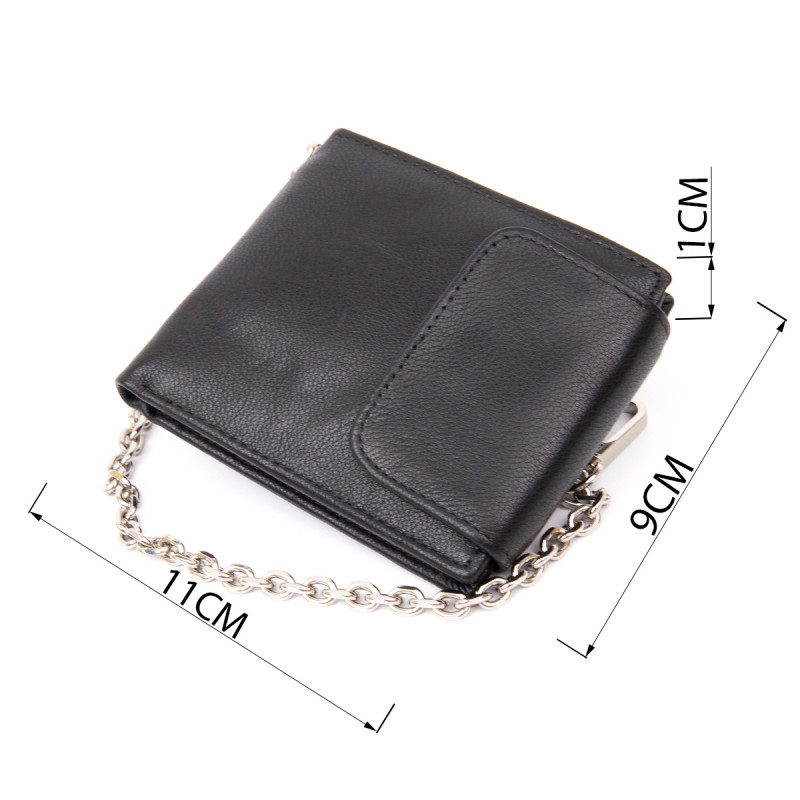 Портмоне унісекс з ланцюжком Vintage Чорне