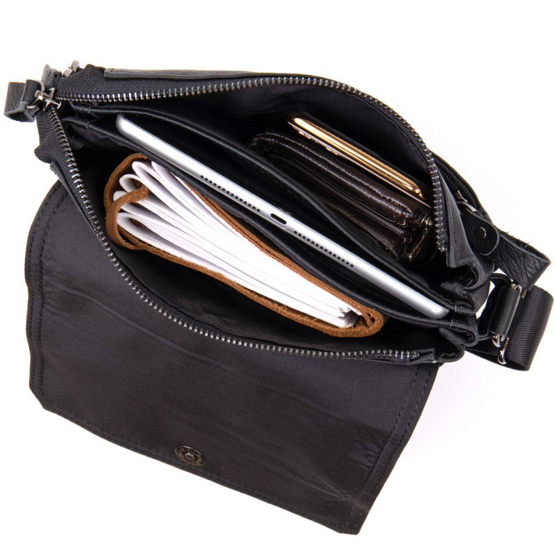 Сумка мужская почтальонка Vintage Черная