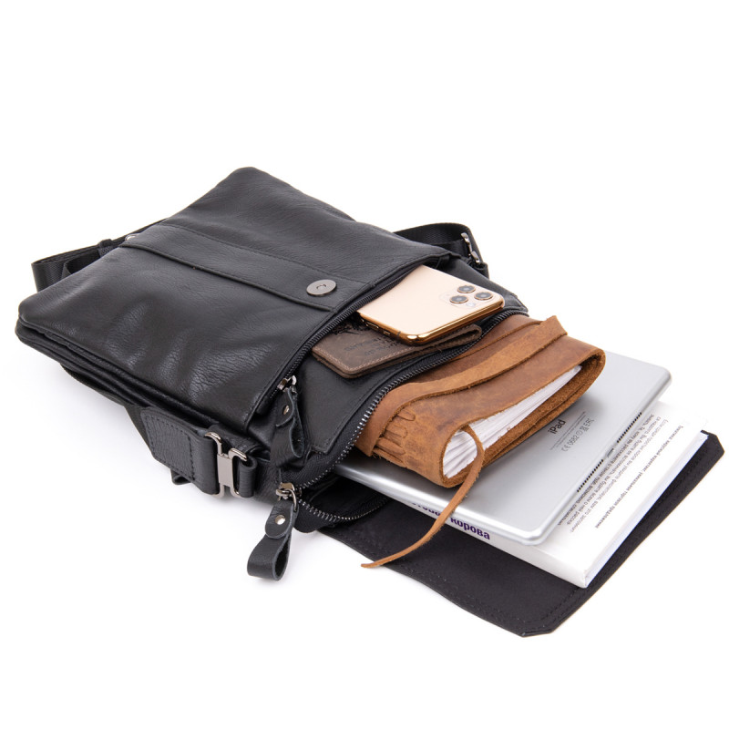 Сумка мужская почтальонка Vintage Черная