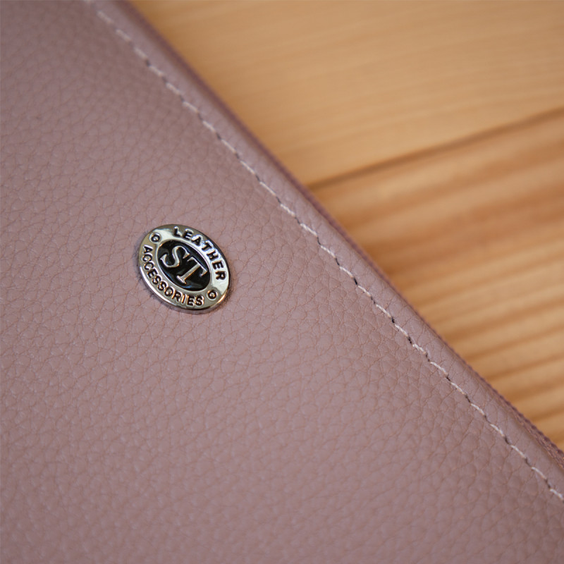 Женский кожаный кошелек ST Leather  Лиловый