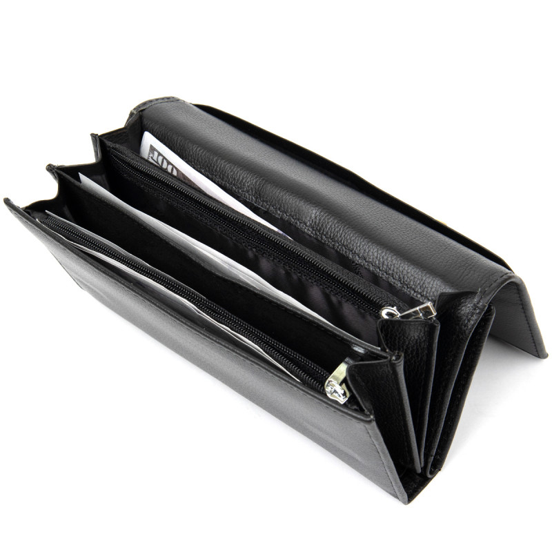 Универсальный женский кошелек ST Leather  Черный