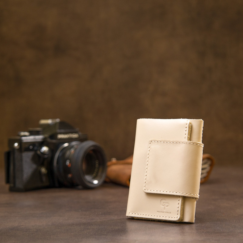 Небольшое портмоне унисекс GRANDE PELLE Бежевый